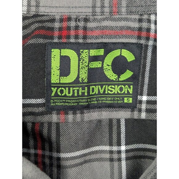 Dixxon Flannel Youth Size Small (5-6) Boys Plaid Gray Black Red Button Up Shirt - Picture 4 of 4